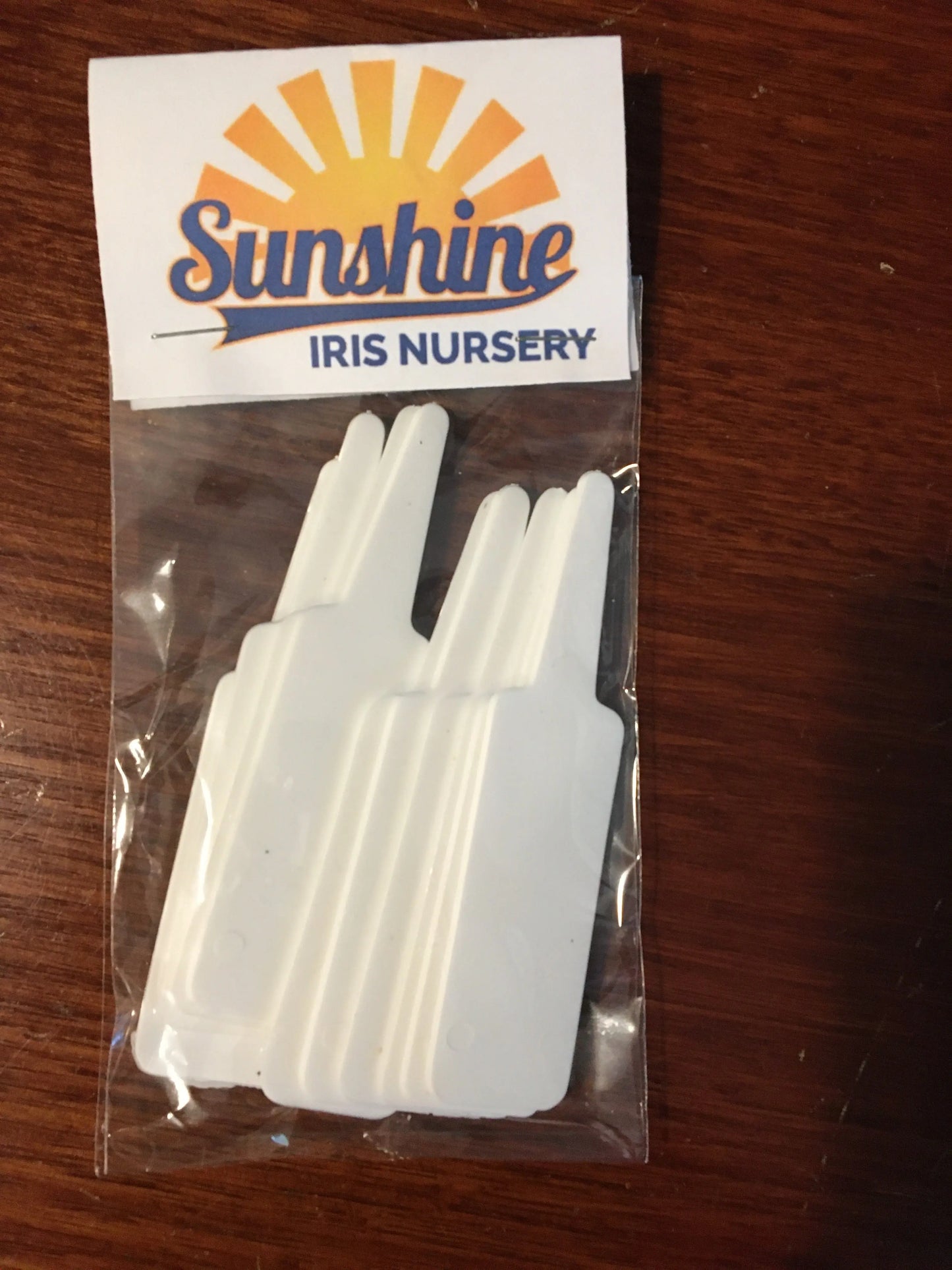 Iris plant labels Sunshine Iris Nursery