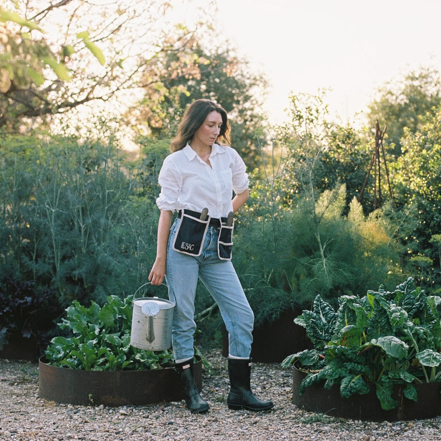 Le Sac Gardening Tool Belt - Navy with Taupe