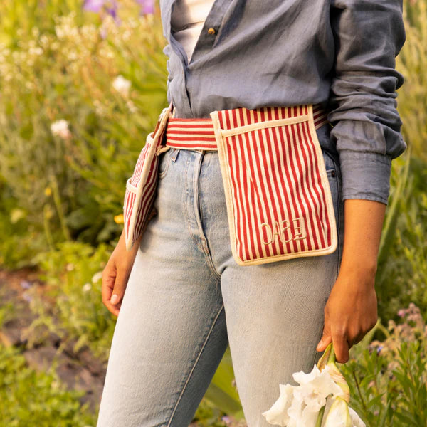 Le Sac Gardening Tool Belt - Red Stripe